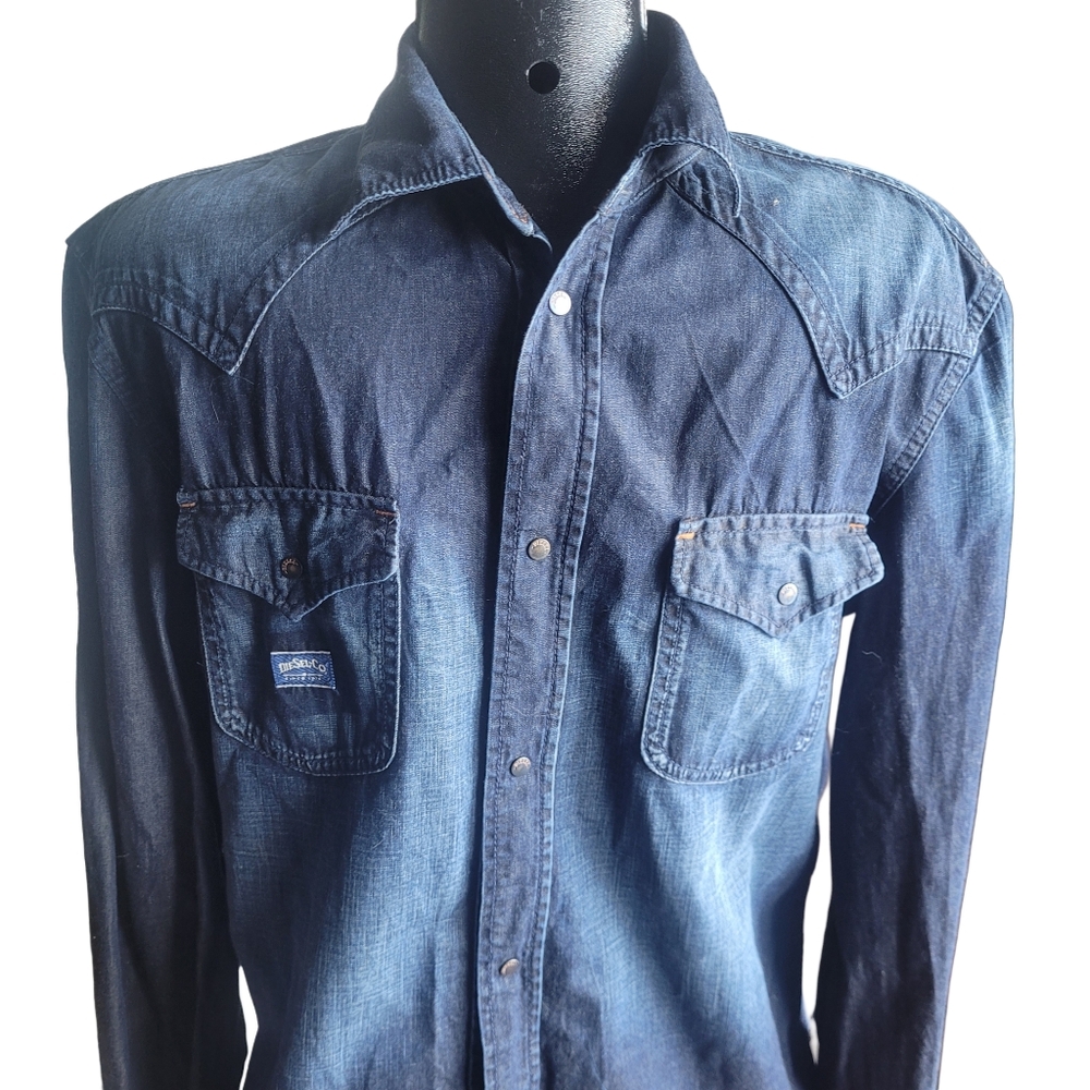 Diesel Men's Casual Button Down Shirt - Dark Blue